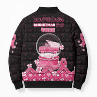 Breast Cancer Christmas Bomber Puffer Jacket Merry Pinkmas - Wonder Print Shop