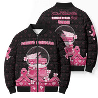 Breast Cancer Christmas Bomber Puffer Jacket Merry Pinkmas - Wonder Print Shop