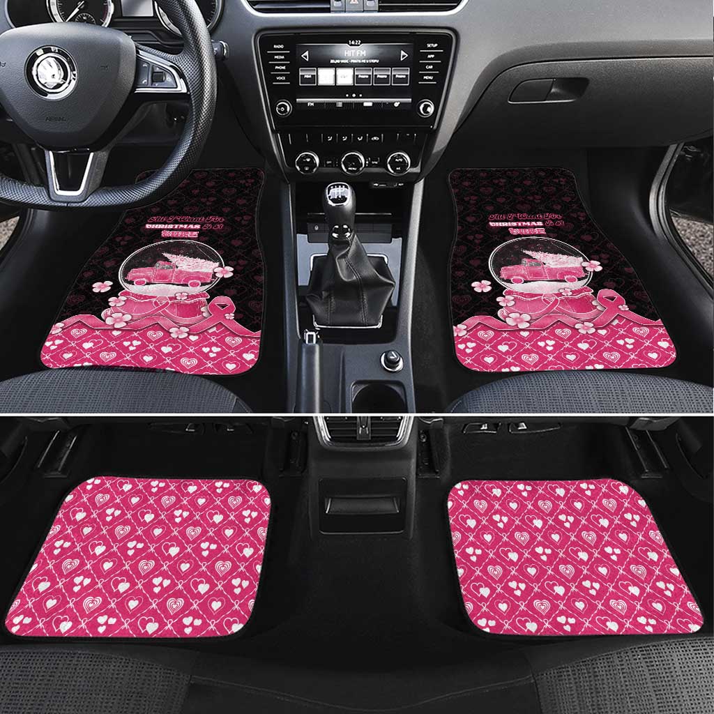 Breast Cancer Christmas Car Mats Merry Pinkmas - Wonder Print Shop