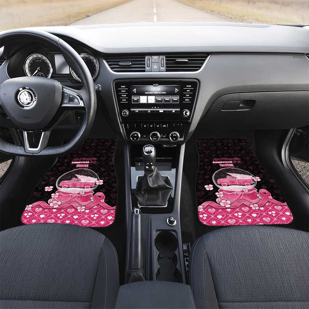 Breast Cancer Christmas Car Mats Merry Pinkmas - Wonder Print Shop