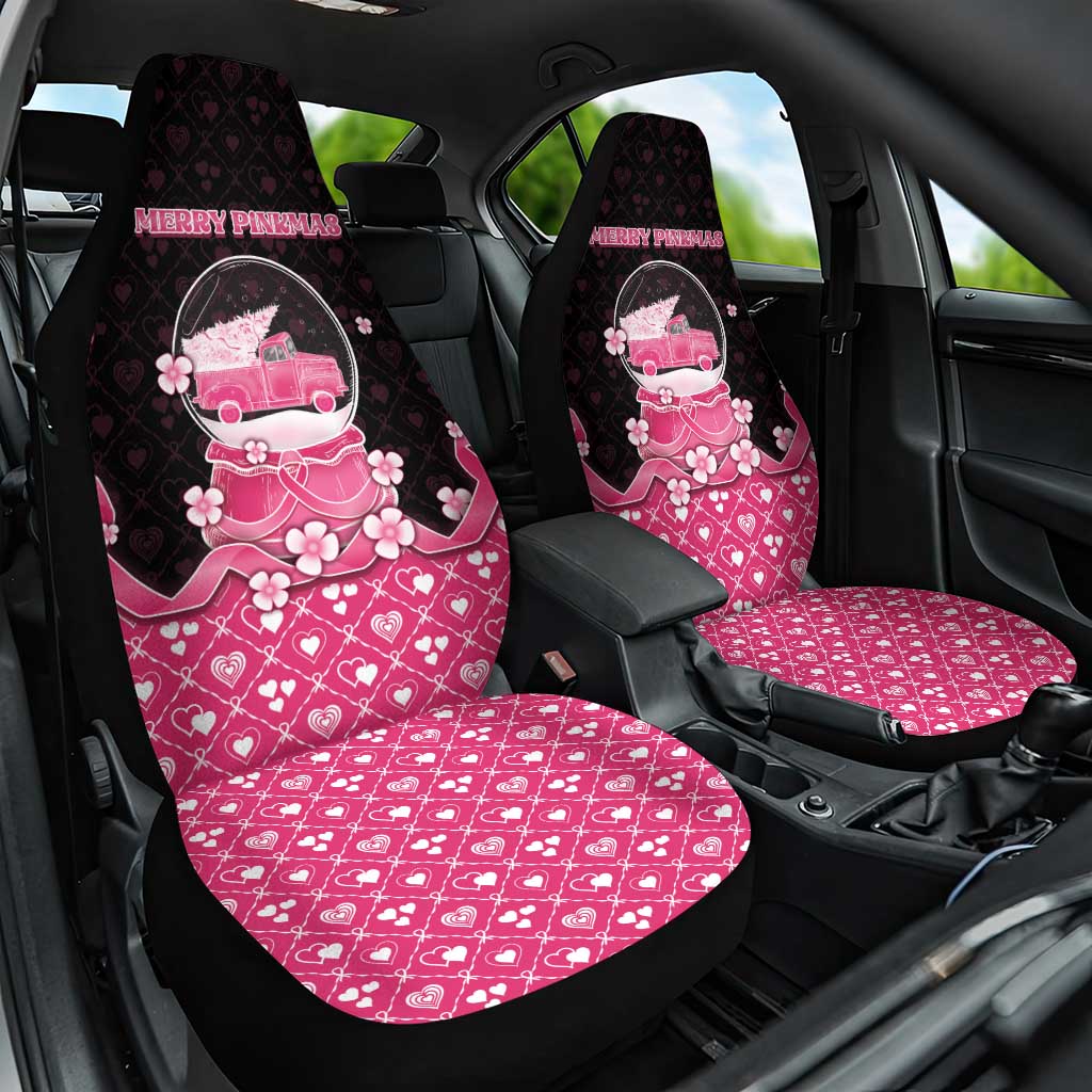 Breast Cancer Christmas Car Seat Cover Merry Pinkmas - Wonder Print Shop