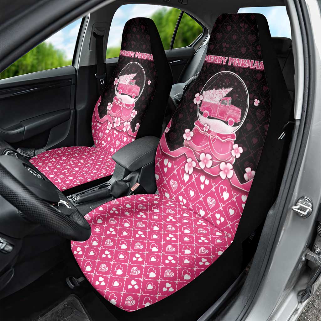 Breast Cancer Christmas Car Seat Cover Merry Pinkmas - Wonder Print Shop