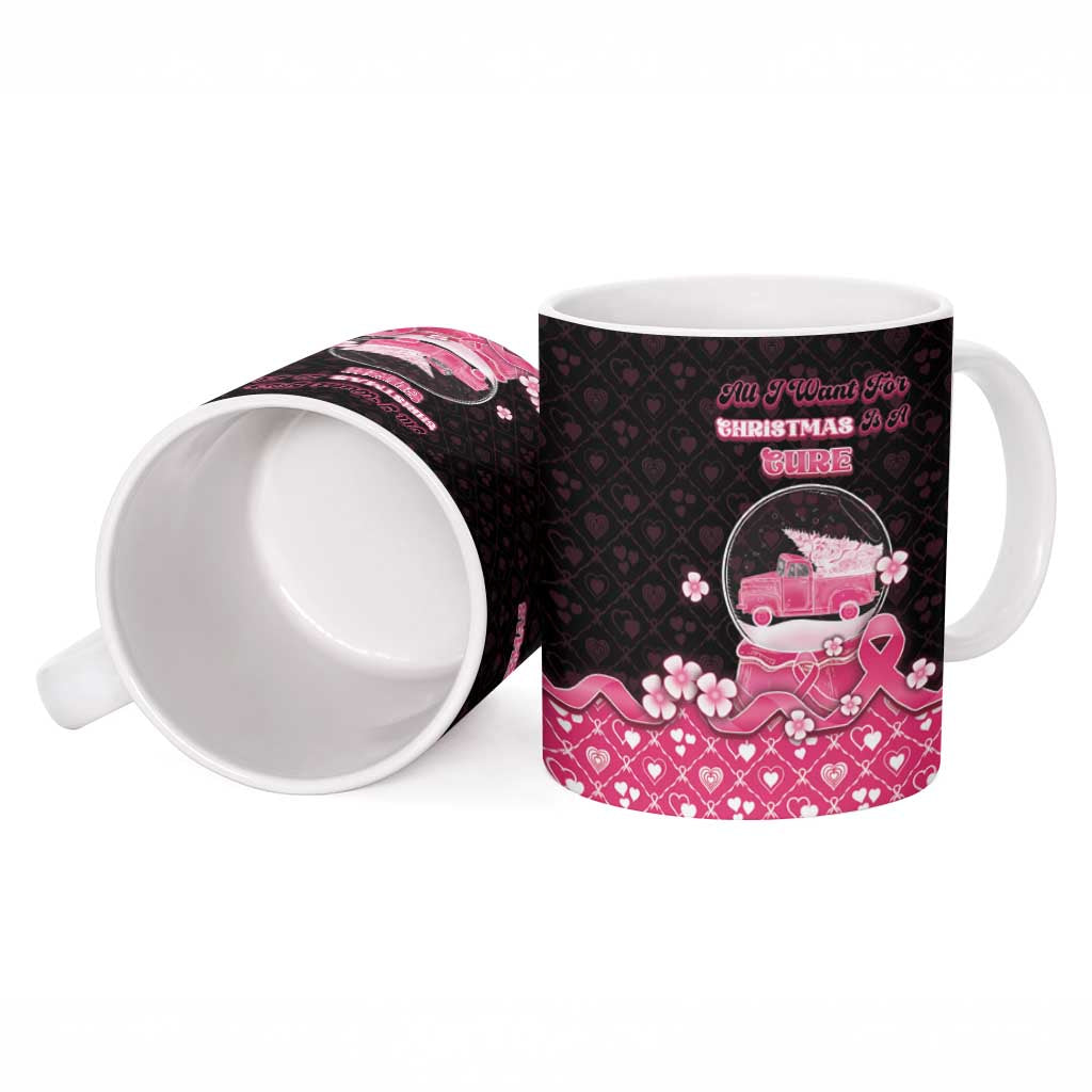 Breast Cancer Christmas Ceramic Mug Merry Pinkmas - Wonder Print Shop