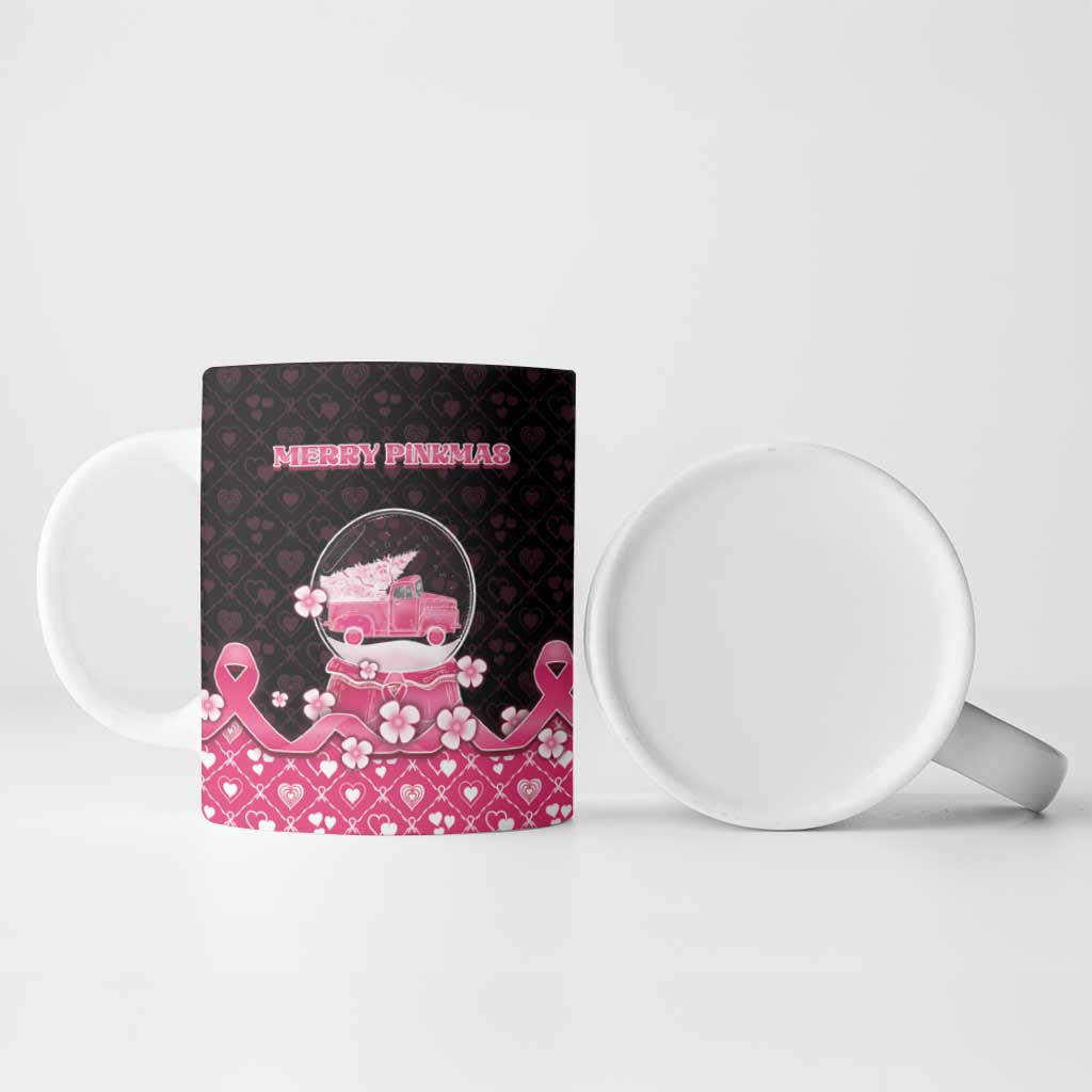 Breast Cancer Christmas Ceramic Mug Merry Pinkmas - Wonder Print Shop