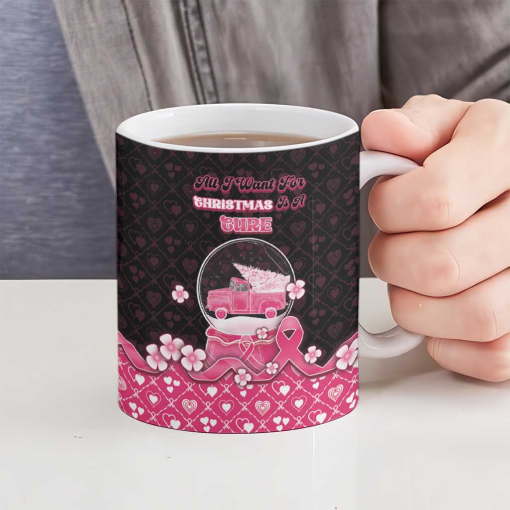 Breast Cancer Christmas Ceramic Mug Merry Pinkmas - Wonder Print Shop