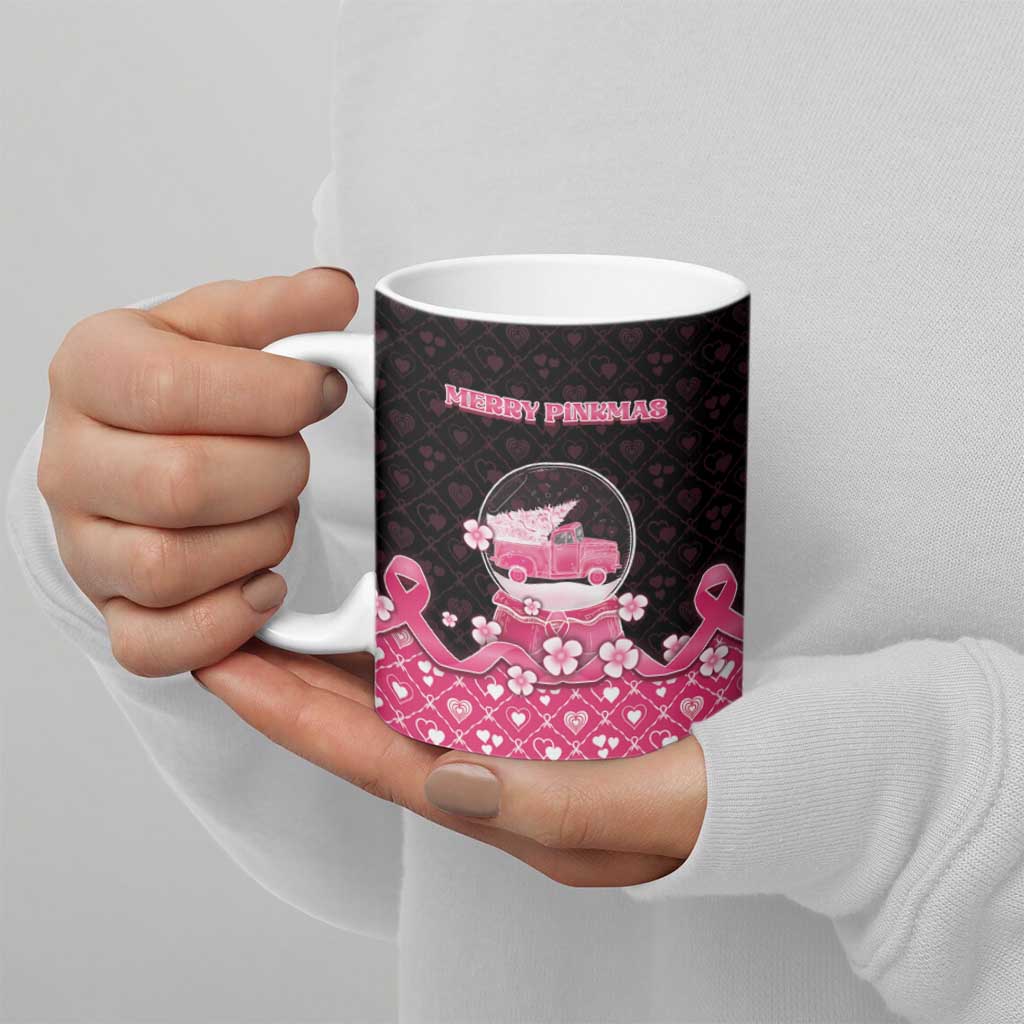 Breast Cancer Christmas Ceramic Mug Merry Pinkmas - Wonder Print Shop