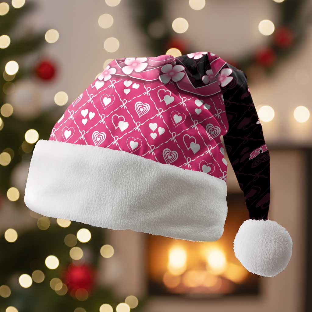 Breast Cancer Christmas Santa Hat Merry Pinkmas - Wonder Print Shop