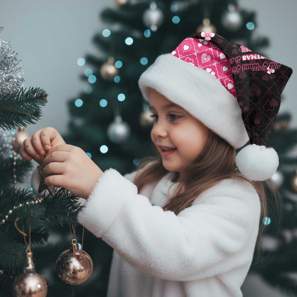 Breast Cancer Christmas Santa Hat Merry Pinkmas - Wonder Print Shop