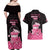 Breast Cancer Christmas Couples Matching Off Shoulder Maxi Dress and Hawaiian Shirt Merry Pinkmas - Wonder Print Shop