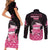 Breast Cancer Christmas Couples Matching Short Sleeve Bodycon Dress and Long Sleeve Button Shirt Merry Pinkmas - Wonder Print Shop