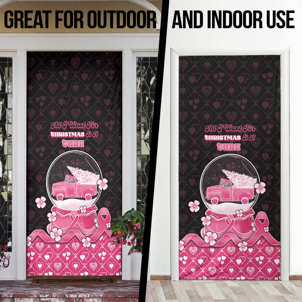Breast Cancer Christmas Door Cover Merry Pinkmas - Wonder Print Shop