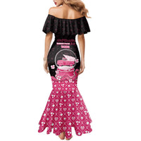 Breast Cancer Christmas Family Matching Mermaid Dress and Hawaiian Shirt Merry Pinkmas - Wonder Print Shop