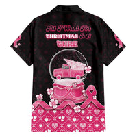 Breast Cancer Christmas Family Matching Off The Shoulder Long Sleeve Dress and Hawaiian Shirt Merry Pinkmas - Wonder Print Shop