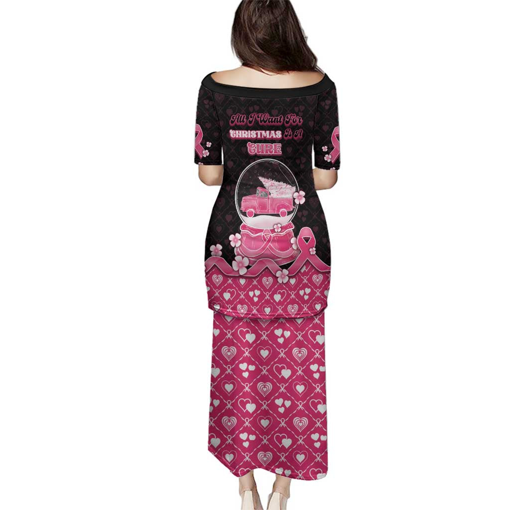 Breast Cancer Christmas Family Matching Puletasi and Hawaiian Shirt Merry Pinkmas - Wonder Print Shop