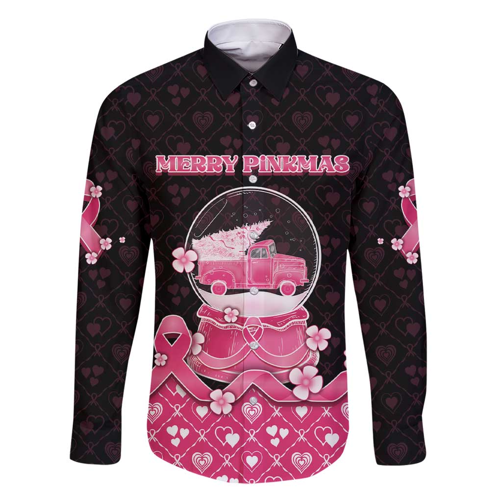 Breast Cancer Christmas Family Matching Short Sleeve Bodycon Dress and Hawaiian Shirt Merry Pinkmas - Wonder Print Shop