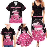 Breast Cancer Christmas Family Matching Summer Maxi Dress and Hawaiian Shirt Merry Pinkmas - Wonder Print Shop