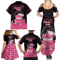 Breast Cancer Christmas Family Matching Summer Maxi Dress and Hawaiian Shirt Merry Pinkmas - Wonder Print Shop