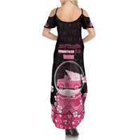 Breast Cancer Christmas Family Matching Summer Maxi Dress and Hawaiian Shirt Merry Pinkmas - Wonder Print Shop