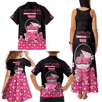 Breast Cancer Christmas Family Matching Tank Maxi Dress and Hawaiian Shirt Merry Pinkmas - Wonder Print Shop