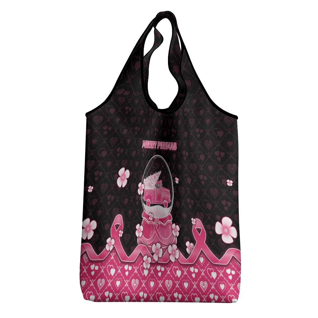 Breast Cancer Christmas Grocery Bag Merry Pinkmas - Wonder Print Shop