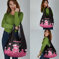 Breast Cancer Christmas Grocery Bag Merry Pinkmas - Wonder Print Shop