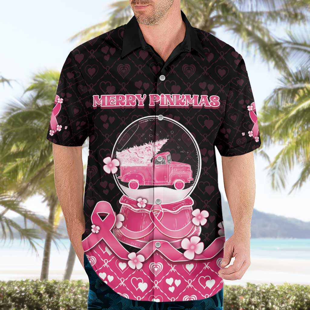 Breast Cancer Christmas Hawaiian Shirt Merry Pinkmas - Wonder Print Shop
