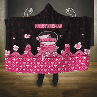 Breast Cancer Christmas Hooded Blanket Merry Pinkmas - Wonder Print Shop