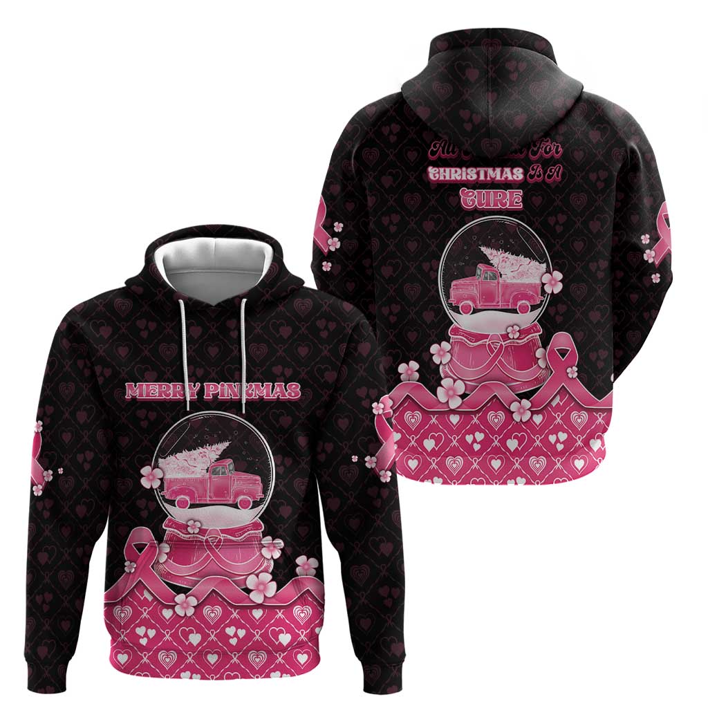Breast Cancer Christmas Hoodie Merry Pinkmas - Wonder Print Shop