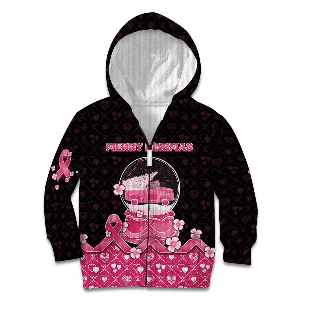 Breast Cancer Christmas Kid Hoodie Merry Pinkmas - Wonder Print Shop