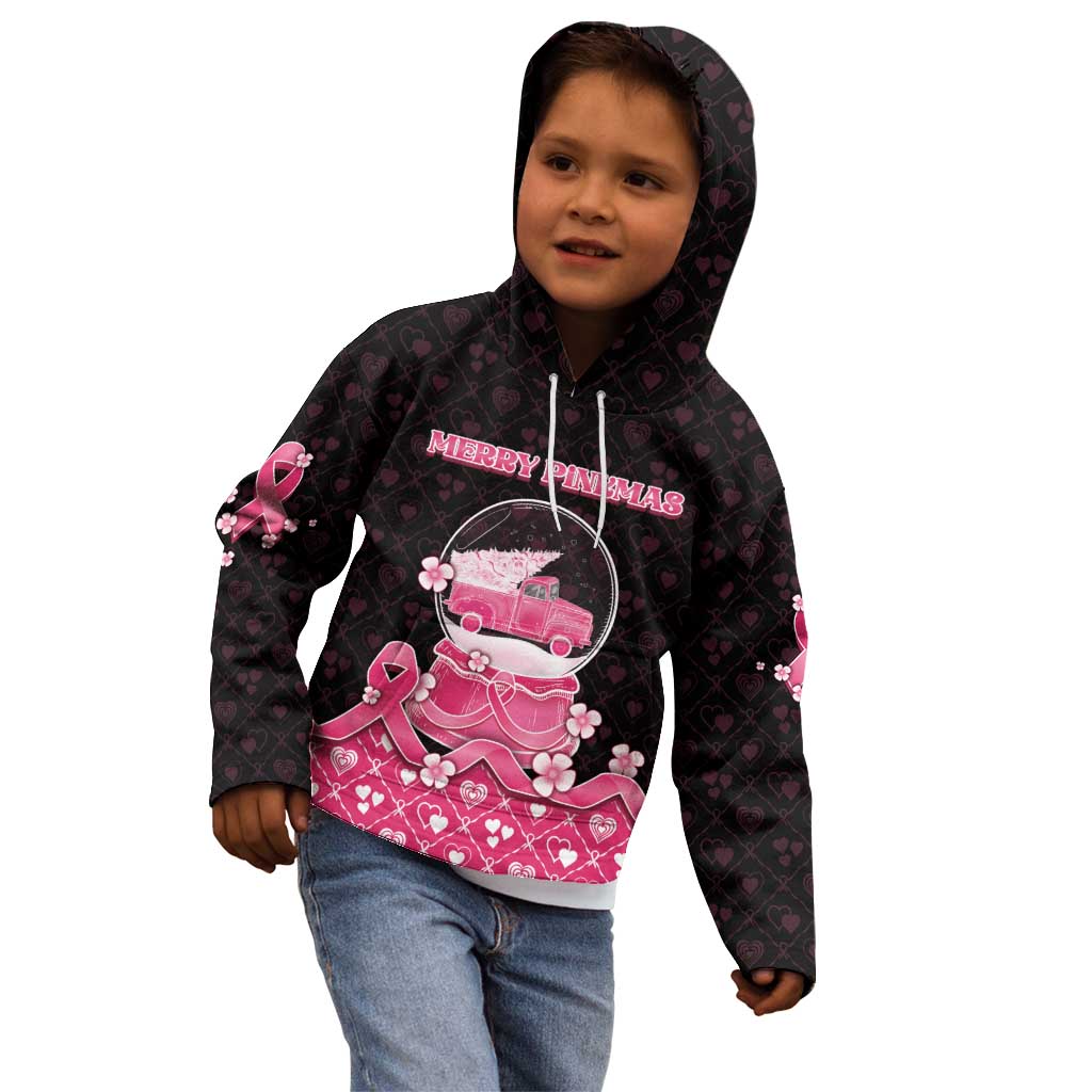 Breast Cancer Christmas Kid Hoodie Merry Pinkmas - Wonder Print Shop