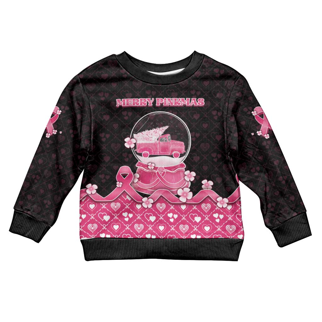 Breast Cancer Christmas Kid Ugly Christmas Sweater Merry Pinkmas - Wonder Print Shop
