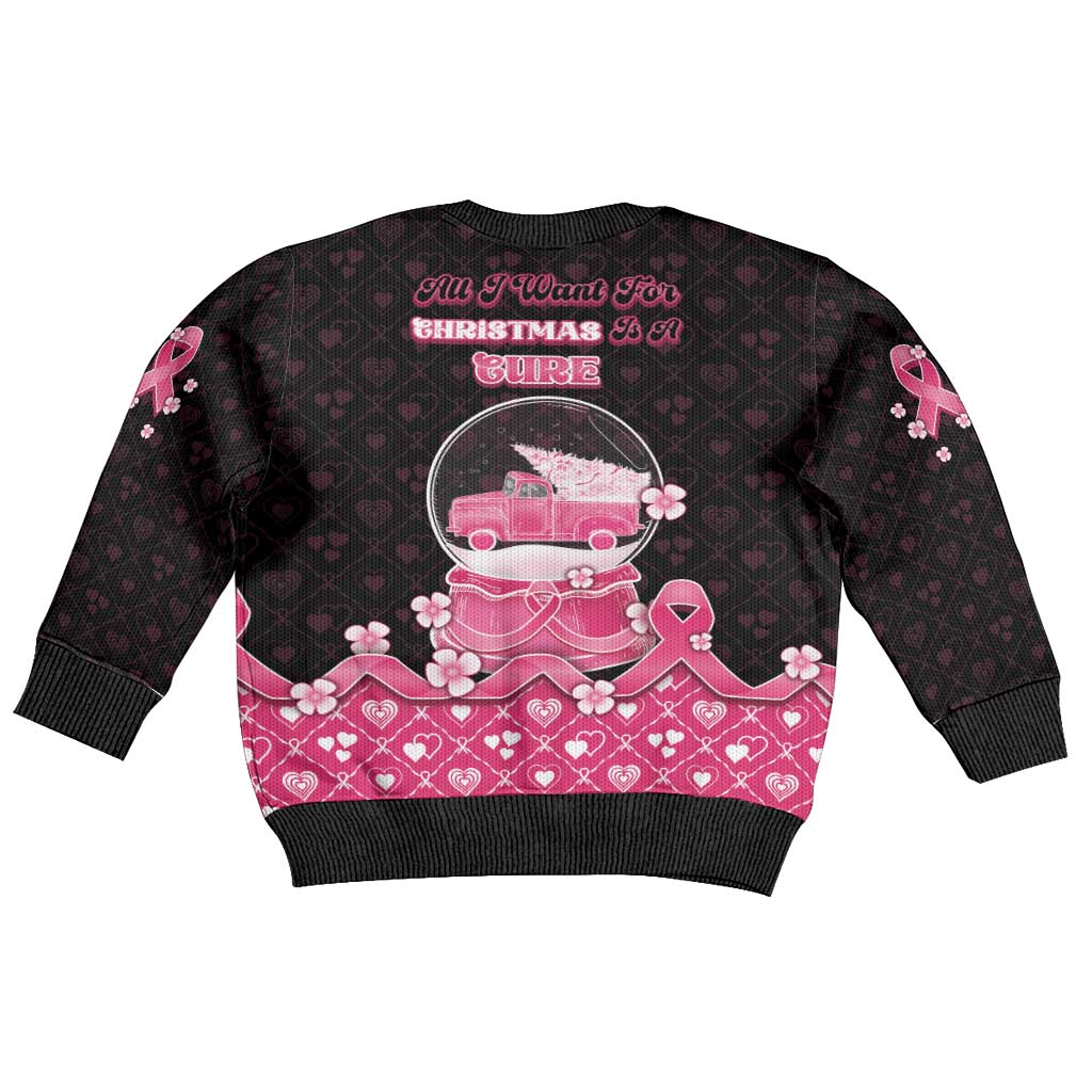 Breast Cancer Christmas Kid Ugly Christmas Sweater Merry Pinkmas - Wonder Print Shop