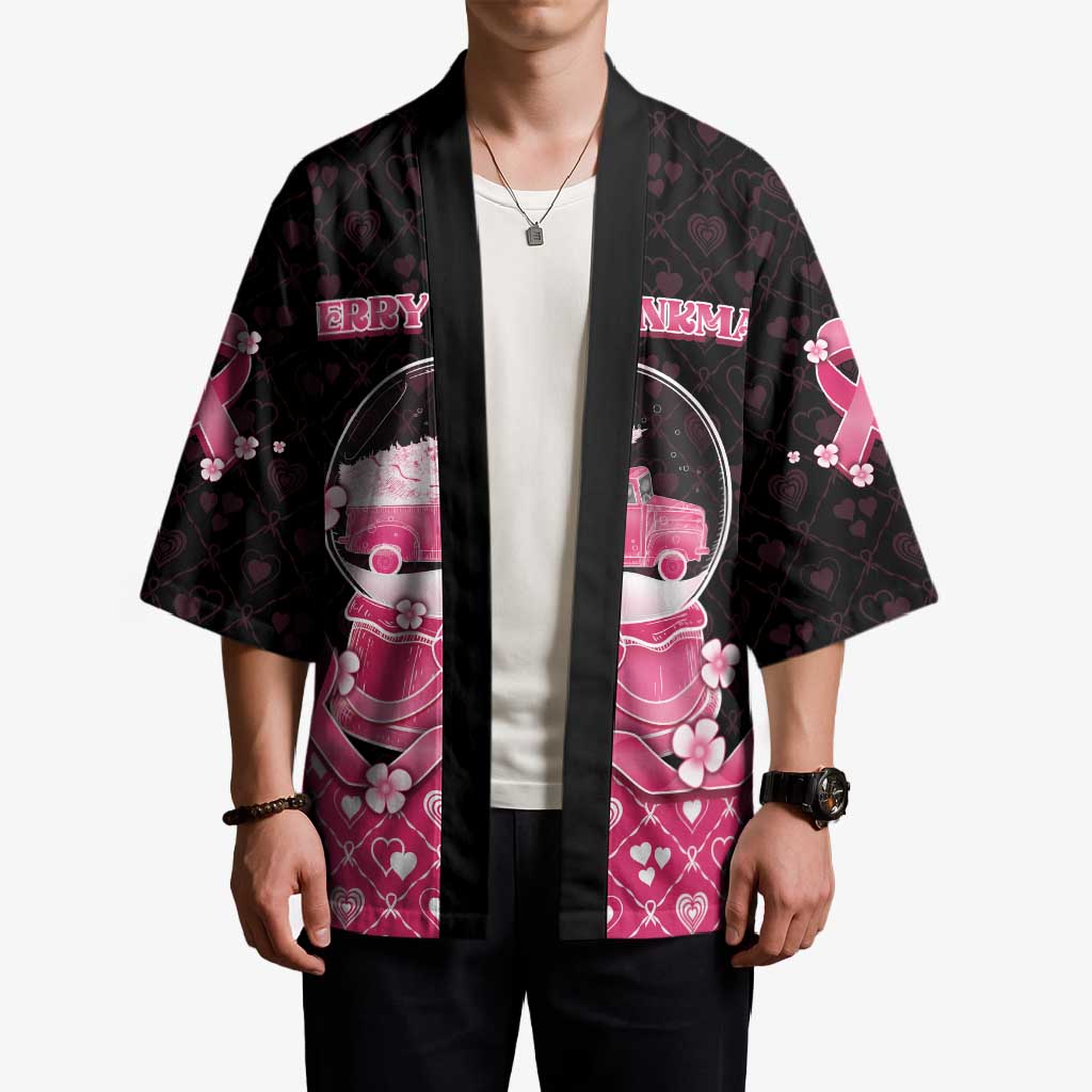 Breast Cancer Christmas Kimono Merry Pinkmas - Wonder Print Shop