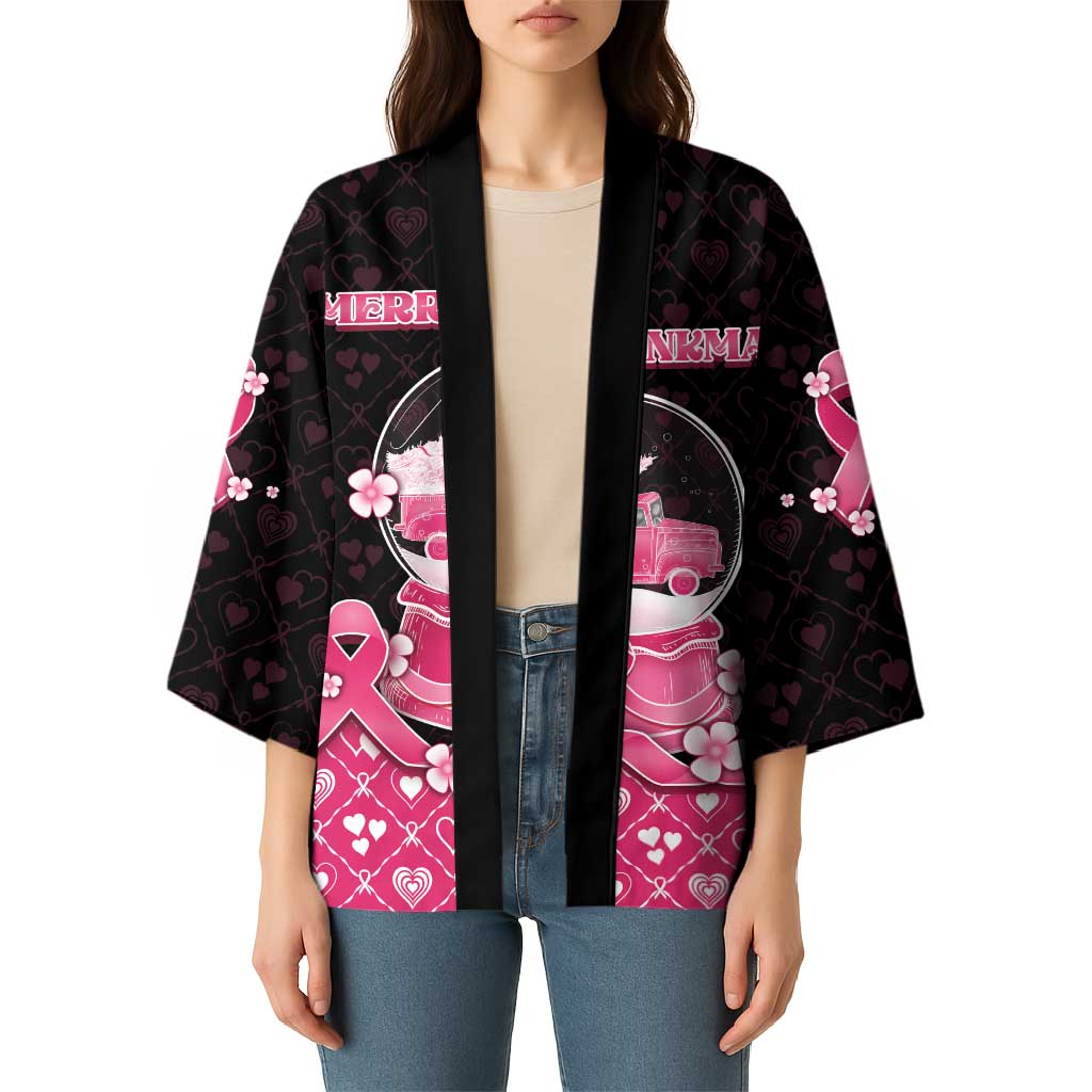 Breast Cancer Christmas Kimono Merry Pinkmas - Wonder Print Shop