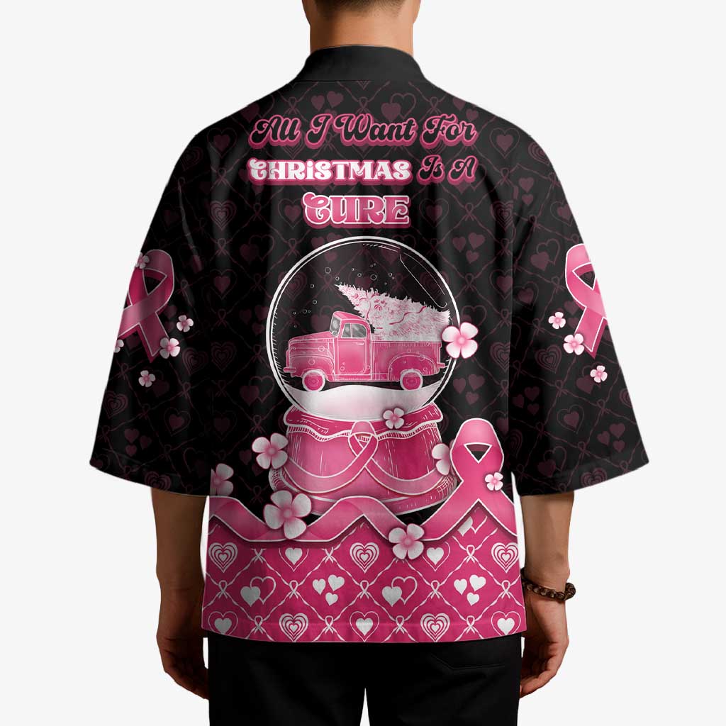 Breast Cancer Christmas Kimono Merry Pinkmas - Wonder Print Shop