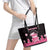 Breast Cancer Christmas Leather Tote Bag Merry Pinkmas - Wonder Print Shop