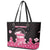 Breast Cancer Christmas Leather Tote Bag Merry Pinkmas - Wonder Print Shop