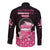 Breast Cancer Christmas Long Sleeve Button Shirt Merry Pinkmas - Wonder Print Shop