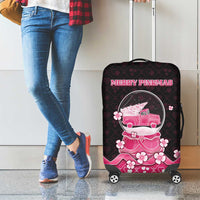 Breast Cancer Christmas Luggage Cover Merry Pinkmas - Wonder Print Shop