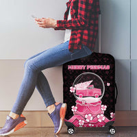 Breast Cancer Christmas Luggage Cover Merry Pinkmas - Wonder Print Shop