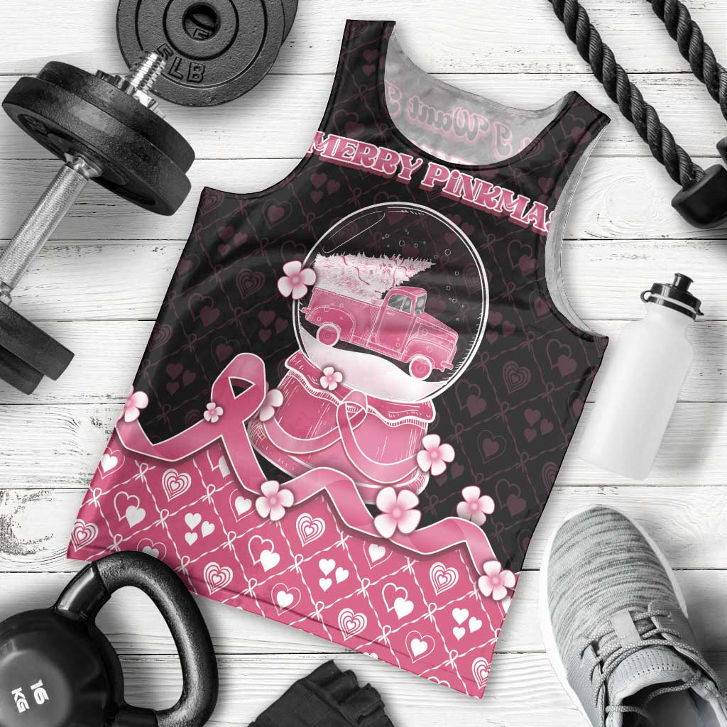 Breast Cancer Christmas Men Tank Top Merry Pinkmas - Wonder Print Shop