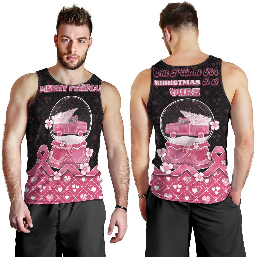 Breast Cancer Christmas Men Tank Top Merry Pinkmas - Wonder Print Shop