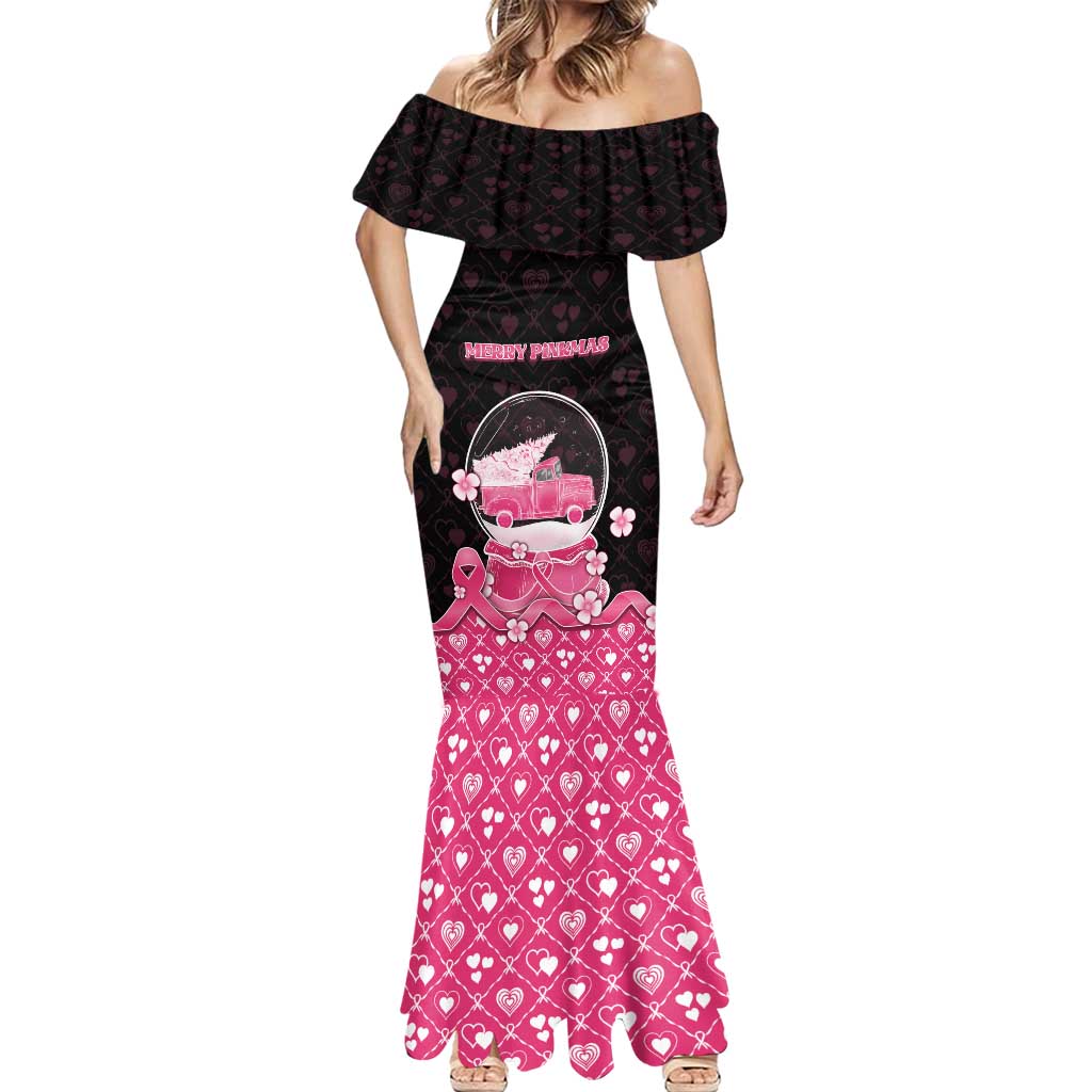 Breast Cancer Christmas Mermaid Dress Merry Pinkmas - Wonder Print Shop