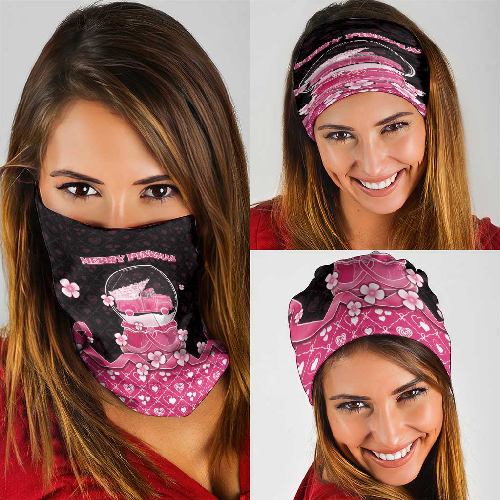 Breast Cancer Christmas Neck Gaiter Merry Pinkmas - Wonder Print Shop