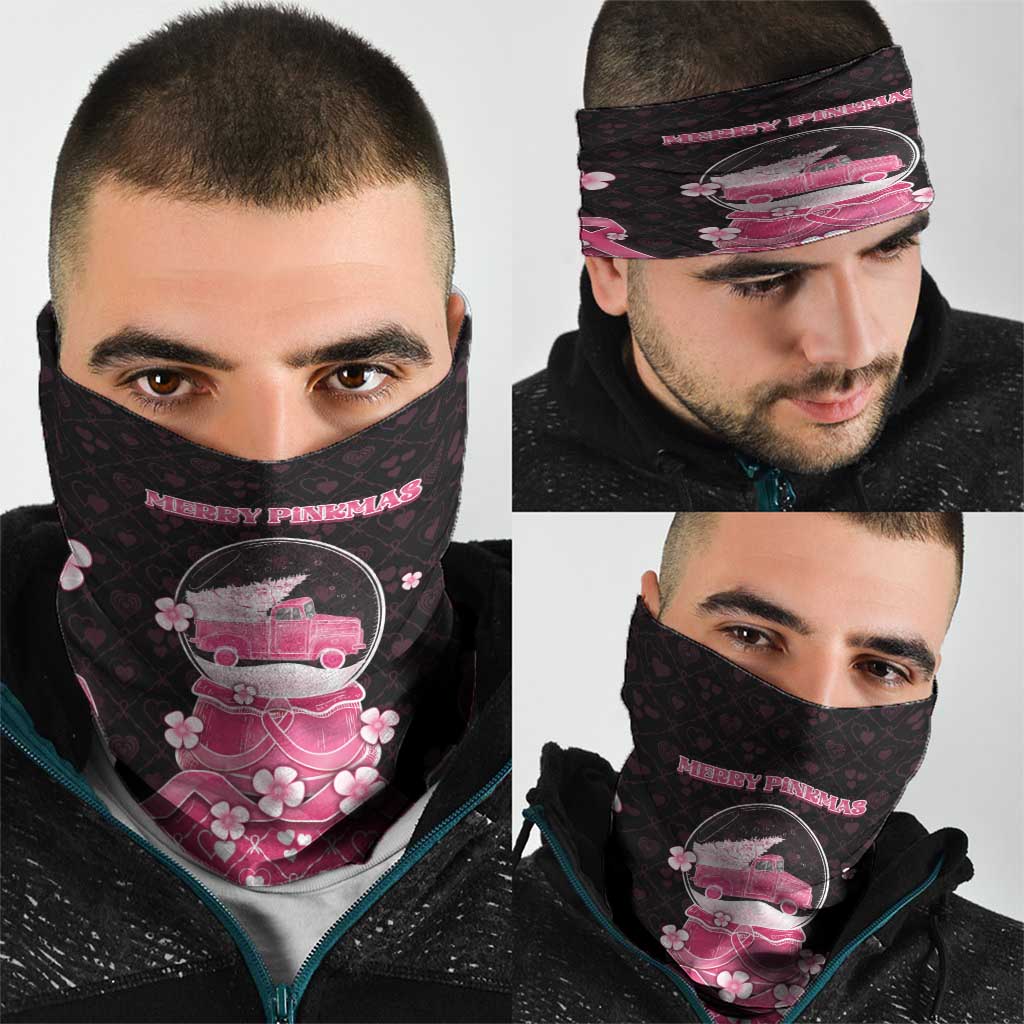 Breast Cancer Christmas Neck Gaiter Merry Pinkmas - Wonder Print Shop