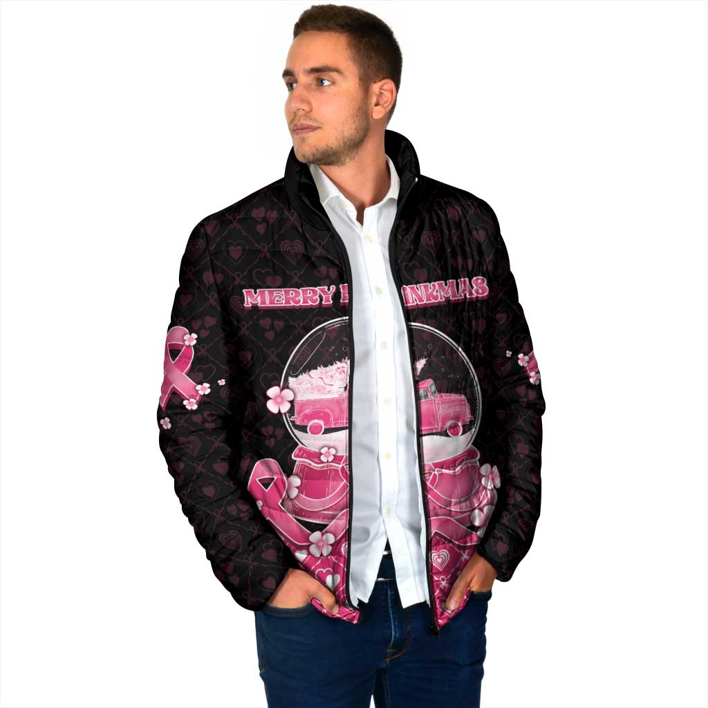 Breast Cancer Christmas Padded Jacket Merry Pinkmas - Wonder Print Shop