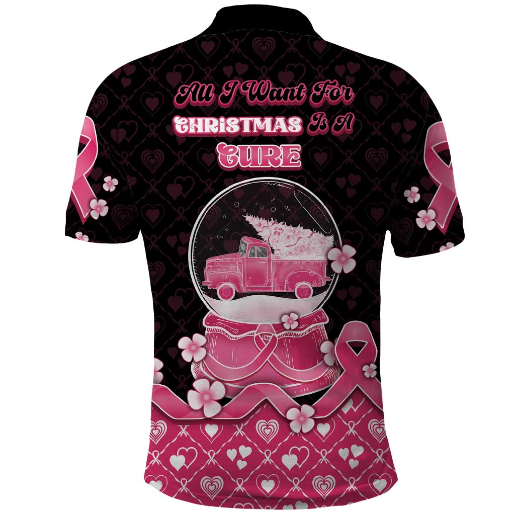 Breast Cancer Christmas Polo Shirt Merry Pinkmas - Wonder Print Shop
