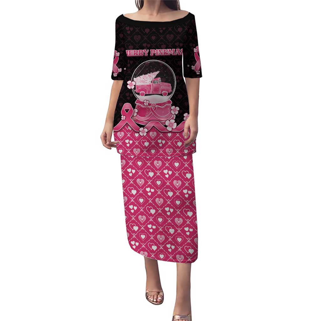 Breast Cancer Christmas Puletasi Merry Pinkmas - Wonder Print Shop