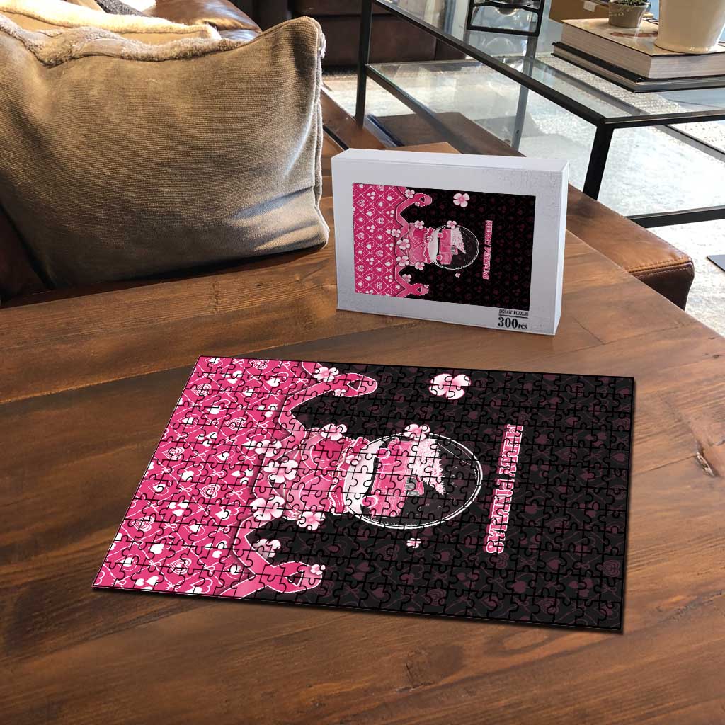 Breast Cancer Christmas Puzzle Merry Pinkmas - Wonder Print Shop