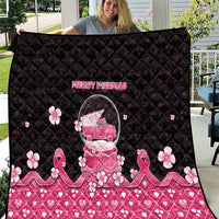 Breast Cancer Christmas Quilt Merry Pinkmas - Wonder Print Shop